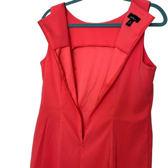 Alyx Coral Sleeveless Sheath Dress High Neck Size 14 Petite - Picture 3 of 8
